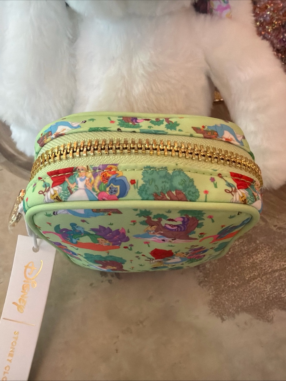 Stoney Clover x Disney Alice in Wonderland Mini Pouch Cheshire Cat Caterpillar - Picture 2 of 7
